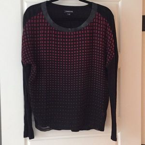 Red/Black Trouve (Nordstrom) blouse.